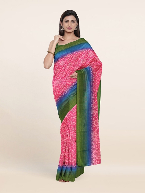

Pothys Pink Bandhani Sarees