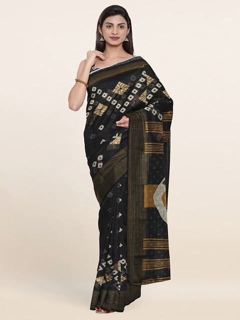 

Pothys Black Floral Saree