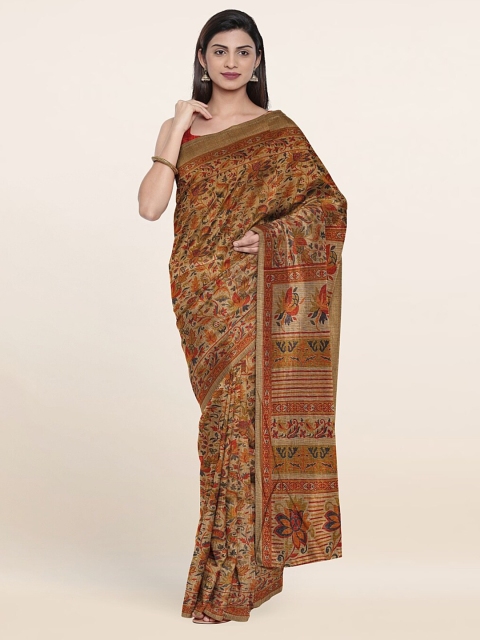 

Pothys Women Brown Ethnic Motifs Print Saree