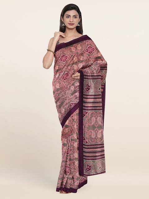 

Pothys Women Grey Bandhani Print Saree