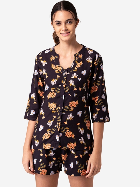 

Bellofox Women Black Printed Night suit