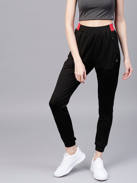 

HRX by Hrithik Roshan Black Solid Joggers