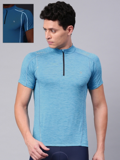 

HRX Active by Hrithik Roshan Men Blue Cycling T-shirt