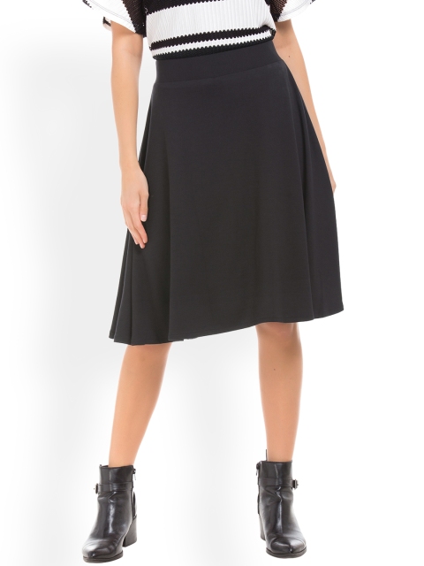 

ELLE Women Black Solid Flared Skirt