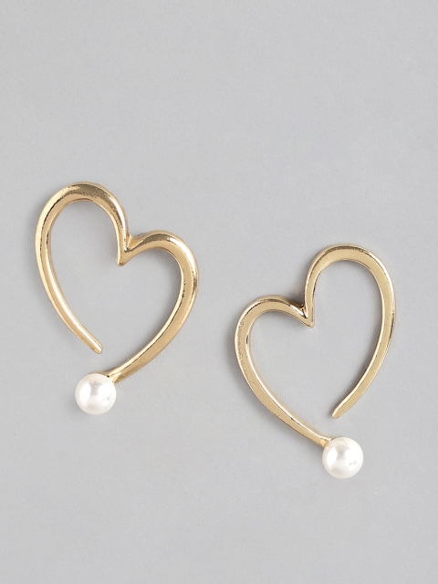 

20Dresses Gold-Toned Heart Shaped Studs Earrings