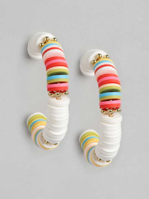 

20Dresses White & Red Hoop Earrings