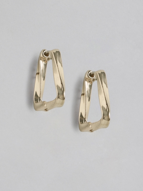 

Forever New Gold-Toned Triangular Studs Earrings