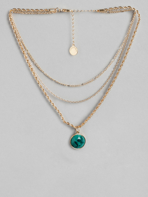 

Forever New Gold-Plated & Green Layered Necklace