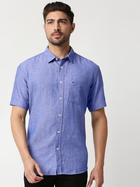 

Basics Men Blue Slim Fit Casual Shirt