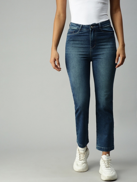 

SHOWOFF Women Blue Jean Relaxed Fit High-Rise Light Fade Stretchable Jeans