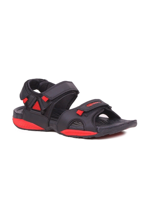 

ASIAN Men Black & Red Apex-06 Sports Sandals