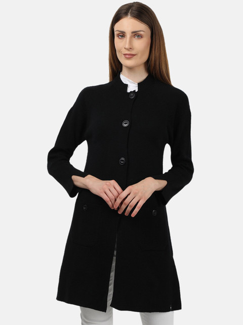 

Monte Carlo Women Black Longline Woolen Cardigan