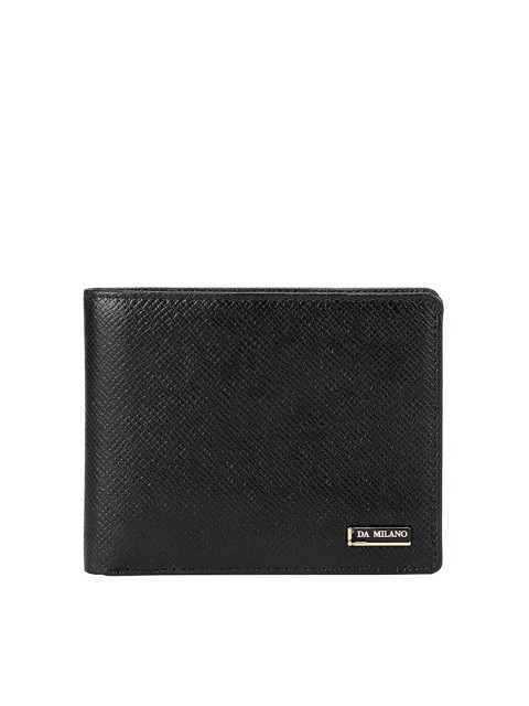 

Da Milano Men Black Leather Two Fold Wallet