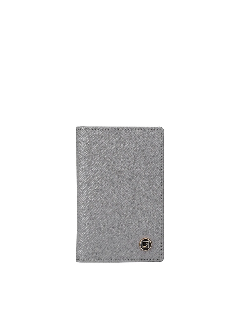 

Da Milano Men Grey Textured Leather Two Fold Wallet