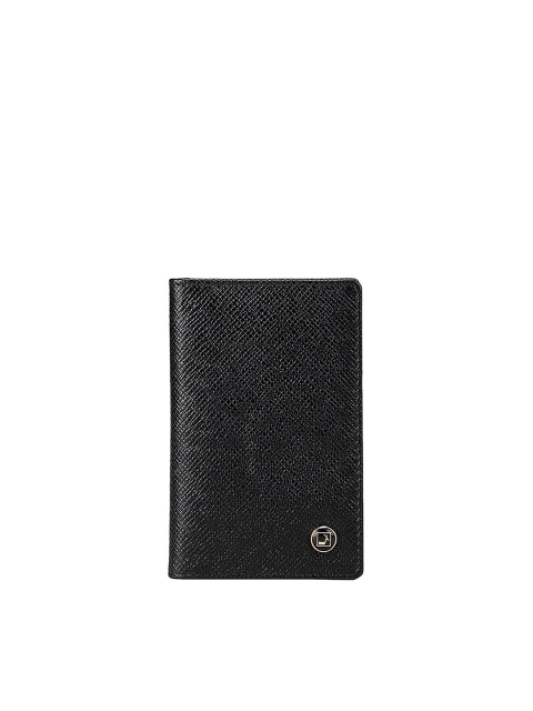 

Da Milano Men Black Textured Leather Card Holder