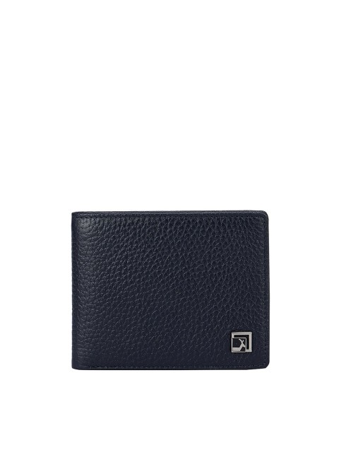 

Da Milano Men Blue Leather Two Fold Wallet