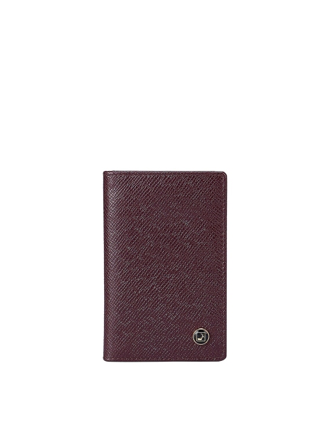 

Da Milano Men Brown Textured Leather Card Holder