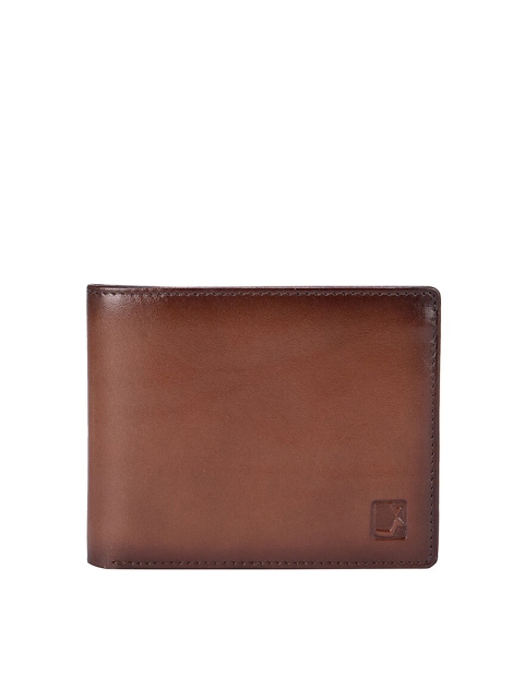 

Da Milano Men Brown Leather Two Fold Wallet