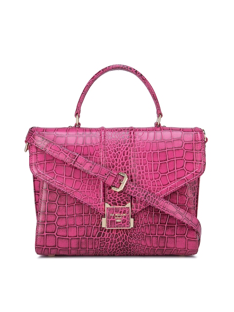 

Da Milano Pink Textured Leather Oversized Structured Satchel