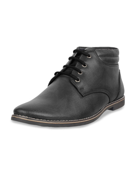

Vardhra Men Black Leather Derbys