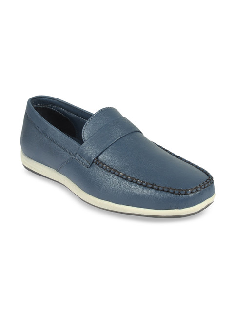 

Vardhra Men Blue Leather Driving Shoes