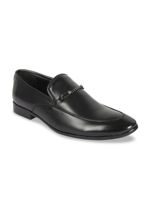

Vardhra Men Black Slip-On Loafers