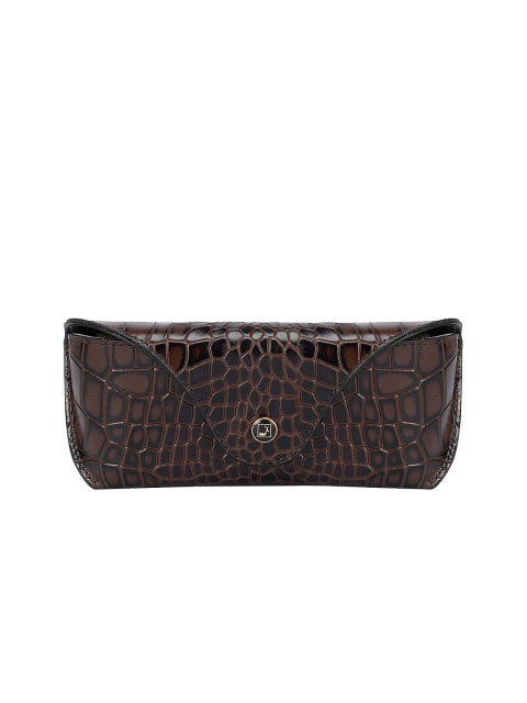 

Da Milano Women Brown Animal Textured Leather Sunglass Case