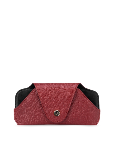 

Da Milano Women Red Textured Leather Sunglasses Case