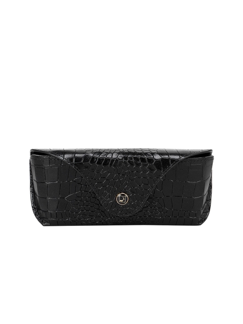 

Da Milano Women Black Textured Genuine Leather Sunglasses Case