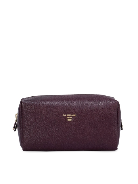 

Da Milano Purple Leather Travel Pouch