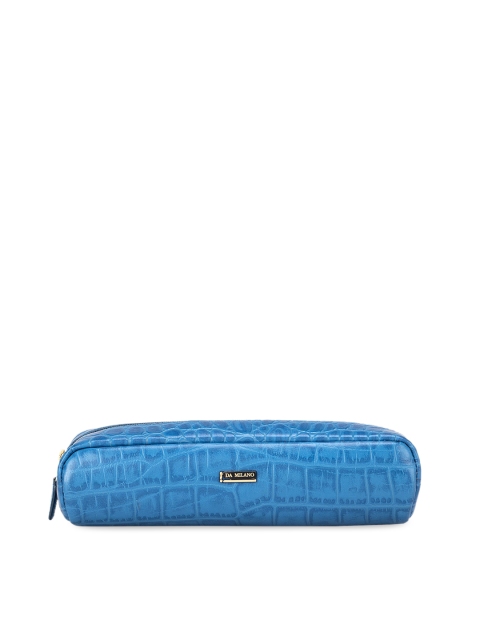 

Da Milano Blue Textured Leather Travel Pouch