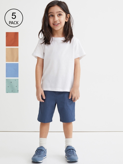 

H&M Boys Cotton 5-Pack Slim Fit Chino Shorts, Beige