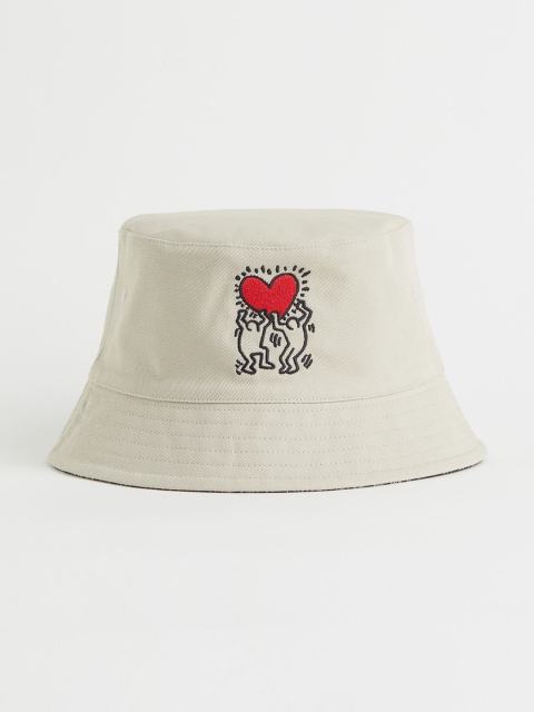 

H&M Men Beige Reversible Bucket Hat