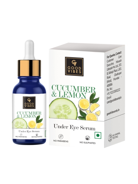 

Good Vibes Cucumber & Lemon Under Eye Serum - 10ml, White