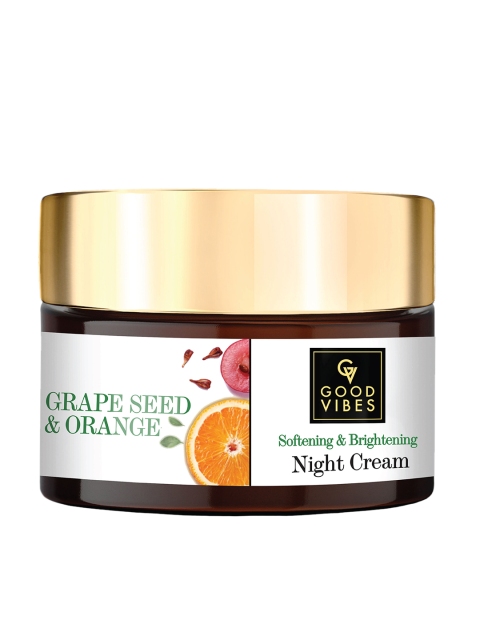 

Good Vibes Grape Seed & Orange Softening & Brightening Night Cream - 50g, White