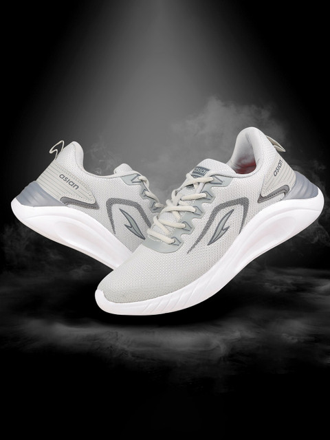 

ASIAN Men Grey Mesh Running Shoes