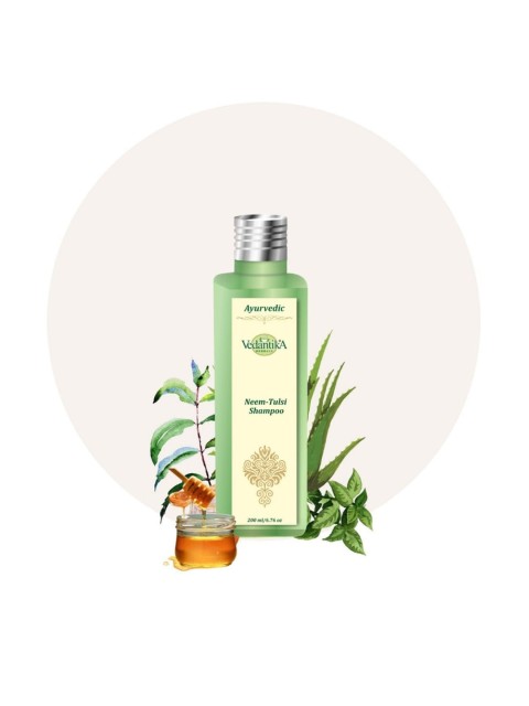 

Vedantika Herbals Ayurvedic Neem Tulsi Shampoo with Honey 200 ml, Green