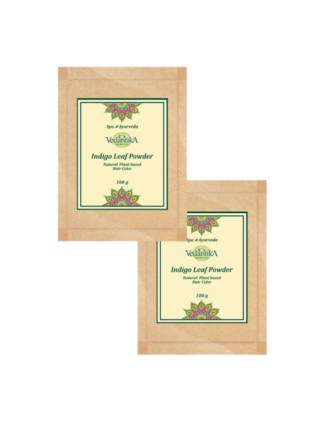 

Vedantika Herbals Set of 2 Indigo Leaf Hair Colour Powder 100 g each, Brown