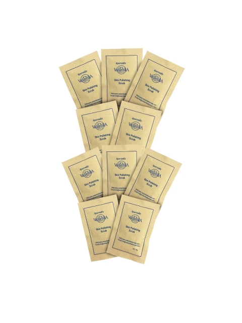 

Vedantika Herbals Set of 10 Trial Pack Skin Polishing Scrub 10 g each, Brown