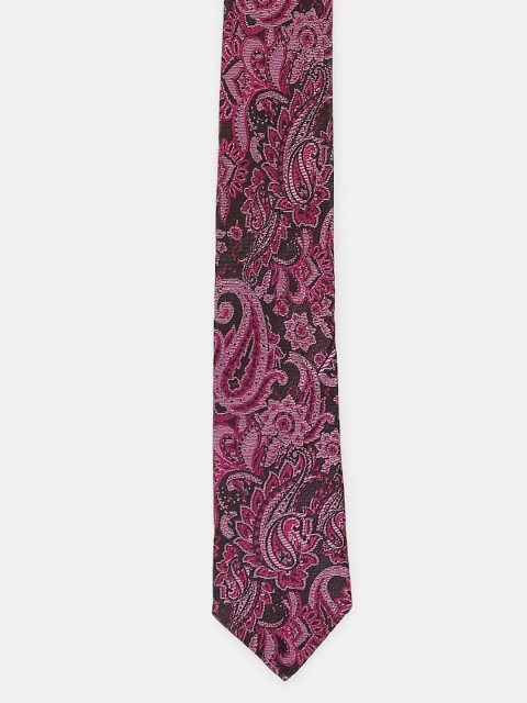 

AD By Arvind Men Maroon Woven Design Tie