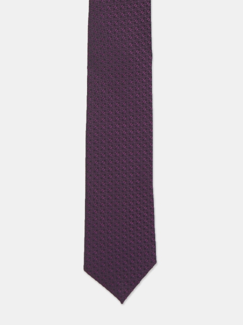

AD By Arvind Men Purple Printed Skinny Tie