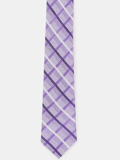 

AD By Arvind Men Lavender Woven Design Skinny Tie