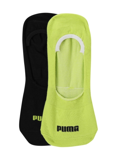 

PUMA Pack of 2 Lime Green & Black Socks