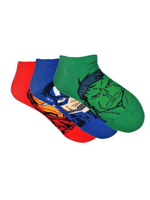 

Balenzia Men Pack of 3 Marvel Ankle Length Socks, Blue