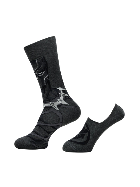 

Balenzia x Marvel Avengers Men Pack of 2 Grey Black Panther Patterned Socks
