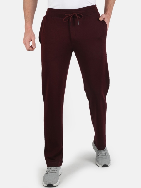 

Monte Carlo Men Burgundy Solid Slim-Fit Track Pants