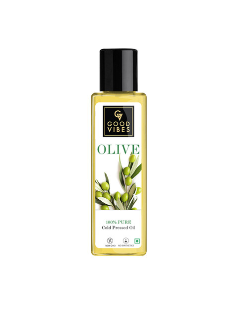 

Good Vibes Pure Olive Cold Pressed Carrier Hair Oil 100 ml, White