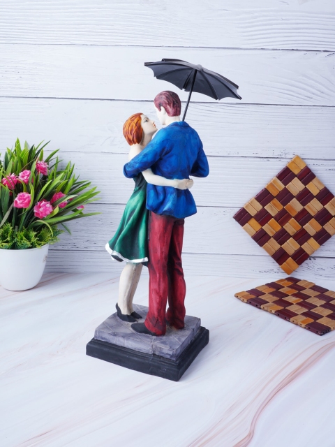 

FASHIYANOO Umbrella Couple Showpiece, Blue