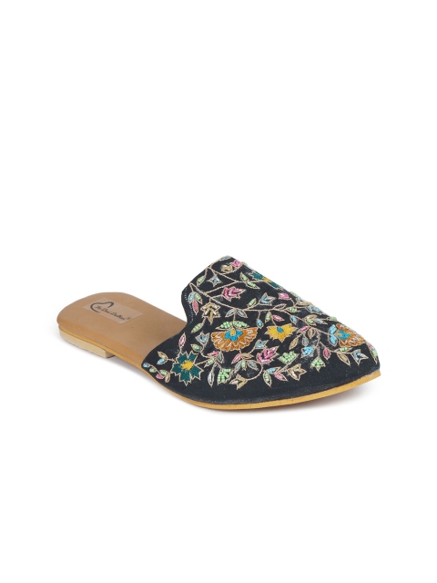 

The Desi Dulhan Women Multicoloured Embellished Ethnic Mules, Multi