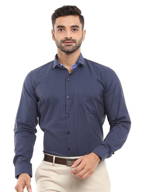 

V-Mart Men Navy Blue Classic Formal Shirt